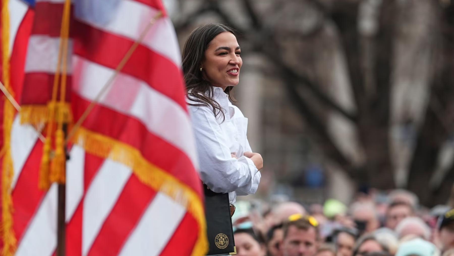 Alexandria Ocasio-Cortez, demócrata miembro de la Cámara de Representantes por Nueva York, en Denver, el 21 de abril 2025.